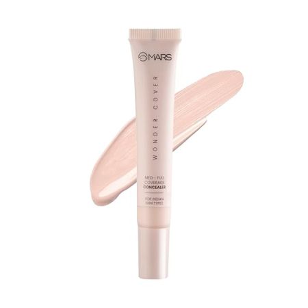MARS Wonder Cover Liquid Concealer | Creaseproof & Easy to Blend Concealer for Face Makeup (12ml)-SHADE-01