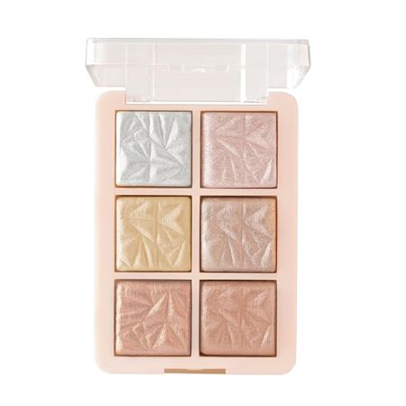 MARS Glowzilla 6 Colour Highlighter Palette | Ultra Blendable & Long Lasting | Blinding Glow (12.0gm) (Shade-01)