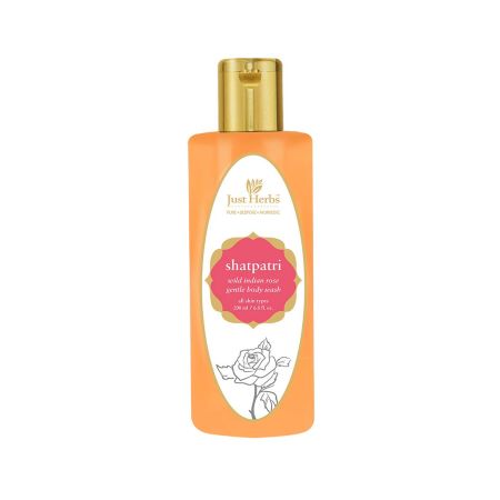 Just Herbs Shatpatri Wild Indian Rose Refreshing Body Wash