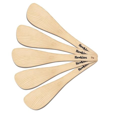 Hawkins Set of 5 Cooking Cedar Wood Spatulas, Ladles, Turners, Flippers, Scrappers, Servers for Nonstick Cookware (SPTL5)