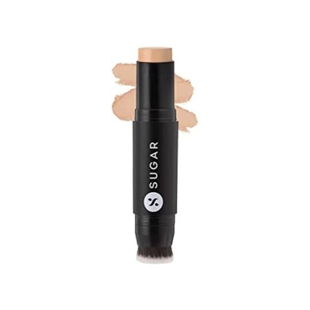 SUGAR Cosmetics Ace Of Face Foundation Stick with In-Built Brush | Lasts 24hrs | Waterproof & Full Coverage | Panstick | 12gm - 35 Frappe (Medium, Neutral Undertone)