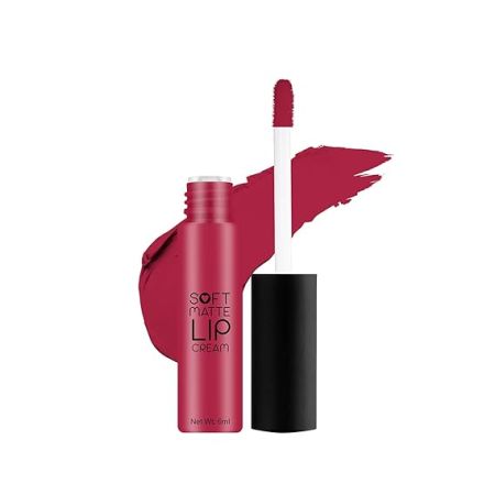 Swiss Beauty Soft Matte Lip Cream Weightless Lipstick | Long Lasting Lipstick With Velvety Finish | Shade- Valentine Red, 6ml