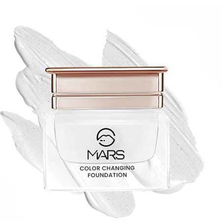 MARS Color Changing Foundation, Liquid Water Proof Satin Finish, Face Makeup Foundation Suitable For Fair Skin Tone Only, Full coverage, Skin Color Corrector, 20ml (White)