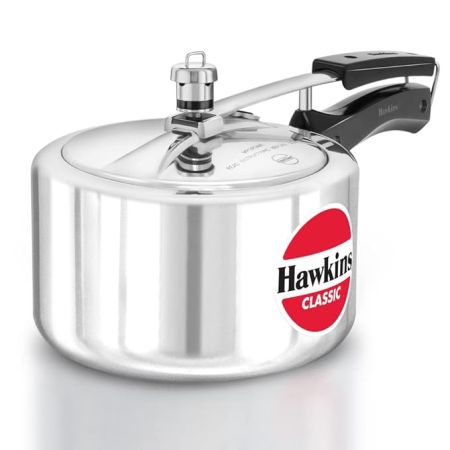 Hawkins Classic 3Liters(Wide)Aluminium Inner Lid Pressure Cooker(Silver)