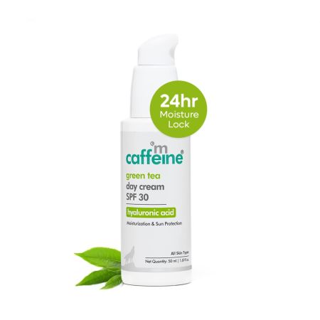 mCaffeine Day Cream For Women with SPF 30 PA++ | With Vitamin C, Hyaluronic Acid & Green Tea for 24hr Moisturization & 12hr Sun Protection | Reduces Dark Spots & Pigmentation - 50 ml