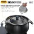 Hawkins Futura 12 Litre BigBoy Biryani Handi, Non Stick Pot with Hard Anodised Lid, Sauce Pan for Cooking and Serving Biriyani, Black (NBH12) Aluminium