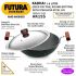 Hawkins Futura 1.5 Litre Deep Fry Pan, Hard Anodised Kadai with Stainless Steel Lid, Round Bottom Kadhai, Small Kadai, Black (AK15S)