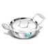 Hawkins Pro 1.5 Litre Deep-Fry Pan, Triply Stainless Steel Kadhai with Steel Handles and Steel Lid, Small Kadhai, Silver (PSK15S)W