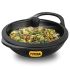 Hawkins Futura 2 Litre Cast Iron Kadhai, Naturally Nonstick Cast Iron Kadai with Glass Lid, Cast Iron Cookware for Kitchen, Black (CIK20G)