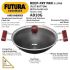 Hawkins Futura 2 Litre Deep Fry Pan, Hard Anodised Kadai with Glass Lid, Flat Bottom Kadhai, Black (AD20G)
