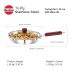 Hawkins 20 cm Frying Pan, Triply Stainless Steel Fry Pan with Glass Lid, Induction Frying Pan, Small Frying Pan, Silver (SSF20G)