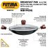 Hawkins FUTURA 0.9 Litre Breakfast Pan with Glass Lid, Nonstick Cookware, Appachatty, Chetty Pan, Appam Patra, Round Bottom Kadai, Black (NBFP09G) - 217 mm