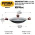 Hawkins FUTURA 0.9 Litre Breakfast Pan with Glass Lid, Nonstick Cookware, Appachatty, Chetty Pan, Appam Patra, Round Bottom Kadai, Black (NBFP09G) - 217 mm