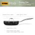 Hawkins Futura Pro 22 cm Frying Pan, Nonstick Fry Pan with Stainless Steel Handle and Stainless Steel Lid, Black (PNF22S)