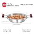 Hawkins 2.5 Litre Deep Fry Pan, Triply Stainless Steel Kadai, Flat Bottom Induction Kadhai, Silver (SSD25)