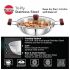 Hawkins 2.5 Litre Deep Fry Pan, Triply Stainless Steel Kadai with Glass Lid, Flat Bottom Induction Kadhai, Silver (SSD25G)