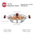 Hawkins 2.5 Litre Deep Fry Pan, Triply Stainless Steel Kadai with Glass Lid, Flat Bottom Induction Kadhai, Silver (SSD25G)