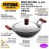 Hawkins Futura 2.5 Litre Deep Fry Pan, Hard Anodised Kadai with Stainless Steel Lid, Flat Bottom Kadhai, Black (AD25S)