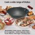 Hawkins Futura 2.5 Litre Deep Fry Pan, Hard Anodised Kadai with Stainless Steel Lid, Flat Bottom Kadhai, Black (AD25S)