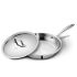 KENT Triply Frying Pan 26 CM with SS Lid 2.3 L | Cool-Touch Diecast Handle | Induction Friendly | Dishwasher Safe (Stainless Steel;Aluminium)