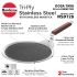 Hawkins 28 cm Dosa Tava, Triply Stainless Steel Shielded Nonstick Tawa with Rosewood Handle, Honeycomb Non Stick Induction Tawa, Silver (NSDT28)