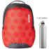 American Tourister Bounce 28 Ltrs Medium Size Polyester Printed Causal Standard Backpack - Red