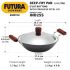 Hawkins Futura 3.5 Litre Deep Kadhai, Non Stick Kadai with Stainless Steel Lid, Flat Bottom Induction Kadhai, Black (INK35S)