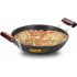 Hawkins Futura 2.75 Litre Deep Fry Pan, Hard Anodised Kadai with Stainless Steel Lid, Round Bottom Kadhai, Black (AK275S)