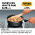 Hawkins Futura 5 Pieces Cookware Set 4 - Non Stick Kadhai, Two Frying Pans, Saucepan, Saute Pan and Two Glass Lids, Black (NSET4)