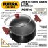 Hawkins Futura 3 Litre Cook N Serve Handi, Hard Anodised Biryani Handi With Glass Lid, Induction Saucepan, Sauce Pan, Black (Iach30G),Polished, 3 Liter