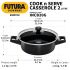 Hawkins Futura 2 Litre Cook N Serve Casserole, Non Stick Saucepan with Glass Lid, Induction Sauce Pan for Cooking and Serving, Black (Incb20G), 2 Liter