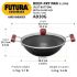 Hawkins Futura 3 Litre Deep Fry Pan, Hard Anodised Kadai with Glass Lid, Flat Bottom Kadhai, Black (AD30G)