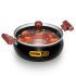Hawkins Futura 3 Litre Cook N Serve Handi, Hard Anodised Biryani Handi With Glass Lid Non-Stick Saucepan, Sauce Pan, Black (Ach30G)