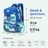 American Tourister Mist (Style 4), 31L Volume Backpack with an Add-on Rain Cover & Front Organizer, for Men & Women - BLUE/MINT