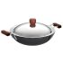 Hawkins Futura 3.75 Litre Deep Fry Pan, Hard Anodised Kadai with Stainless Steel Lid, Flat Bottom Kadhai, Black (AD375S)