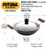 Hawkins Futura 3.75 Litre Deep-Fry Pan, Hard Anodised Kadhai with Glass Lid, Induction Frying Pan, Black (IAD375G)