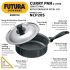 Hawkins Futura Nonstick Curry Pan (Saute Pan) 2 L, 20 cm, 3.25 mm with Glass Lid (Black)