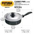 Hawkins Futura Nonstick Curry Pan (Saute Pan) 2 L, 20 cm, 3.25 mm with Glass Lid (Black)