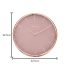 Titan Plastic Contemporary Rustic Pink Wall Clock in A Glossy Finish with A Textured Dial 32.5 X 32.5 Cm (Medium), Analog