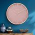 Titan Plastic Contemporary Rustic Pink Wall Clock in A Glossy Finish with A Textured Dial 32.5 X 32.5 Cm (Medium), Analog