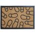 Onlymat 3 Piece Packet Foot Print Design Rubber Coir Doormat