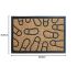 Onlymat 3 Piece Packet Foot Print Design Rubber Coir Doormat