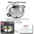 Hawkins 3 Litre Cook n Serve Frying Pan, Stainless Steel Fry Pan with Glass Lid, Induction Frying Pan, Frypan for Cooking and Serving, Silver (SSF3LG)