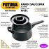 Hawkins Futura 3 Litre Handi, Hard Anodised Sauce Pan and Lid, Saucepan with a Short and a Long Handle, Biryani Handi, Black (AH3L)