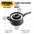 Hawkins Futura 3 Litre Handi, Hard Anodised Sauce Pan and Lid, Saucepan with a Short and a Long Handle, Biryani Handi, Black (AH3L)