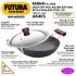 Hawkins Futura 7.5 Litre Deep Fry Pan, Hard Anodised Kadai with Stainless Steel Lid, Flat Bottom Kadhai, Big Kadai, Black (AD75S)