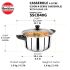 Hawkins 4 Litre Cook n Serve Casserole, Stainless Steel Saucepan with Glass Lid, Induction Pan, Sauce Pan for Cooking and Serving, Black (SSCB40G)