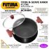 Hawkins Futura 4 Litre Cook n Serve Handi, Hard Anodised Biryani Handi with Glass Lid, Saucepan, Sauce Pan, Black (ACH40G)