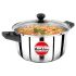 Hawkins 4 Litre Cook n Serve Casserole, Stainless Steel Saucepan with Glass Lid, Induction Pan, Sauce Pan for Cooking and Serving, Black (SSCB40G)