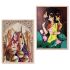 kotart Traditional Woman Painting with Frame for Home Decoration - Madhubani Art Painting for Living Room Bedroom Office Room Wall Decor - Pack of 2 (Medium, Modern Art Painting, Design04)